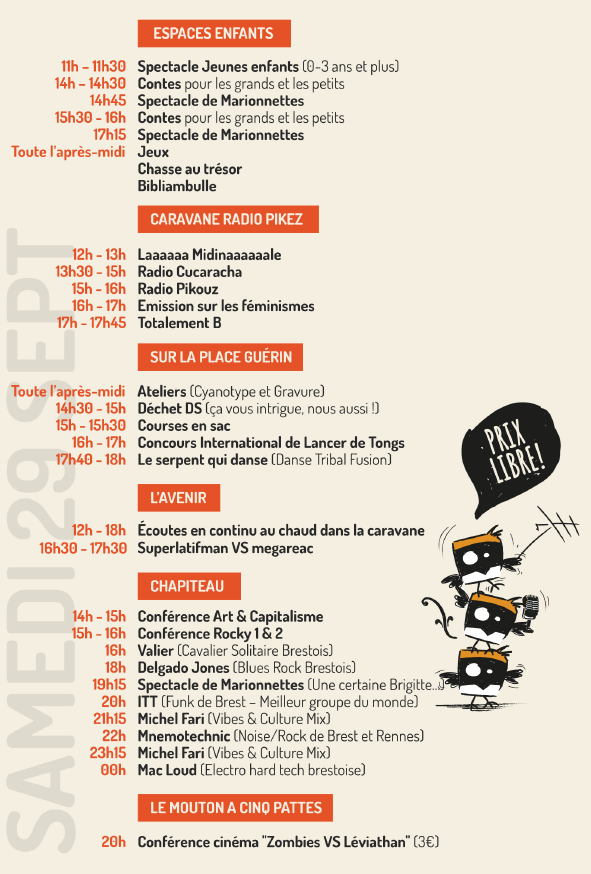 programmation kermesse samedi